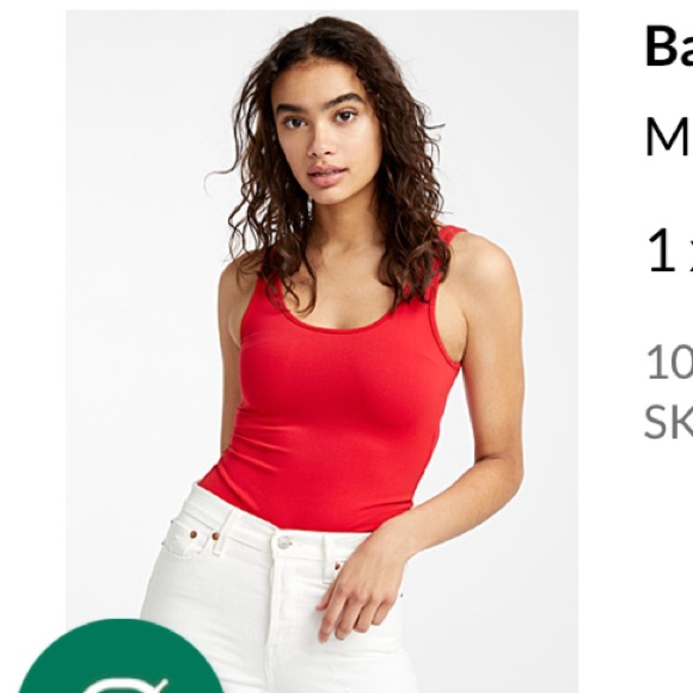 Red Sleeveless Bodysuit